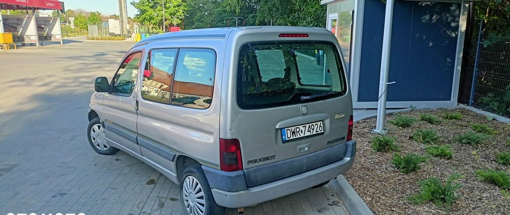 Peugeot Partner cena 4550 przebieg: 376000, rok produkcji 2000 z Wrocław małe 742